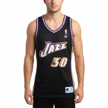 Utah Jazz Black "Mountain" Alternate Retro Jersey (Arroyo - #30)