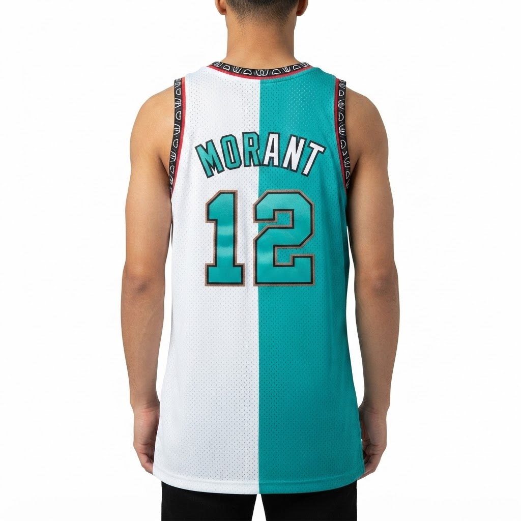 Vancouver Grizzlies Split-Color Hardwood Classics Jersey (Ja Morant - #12)