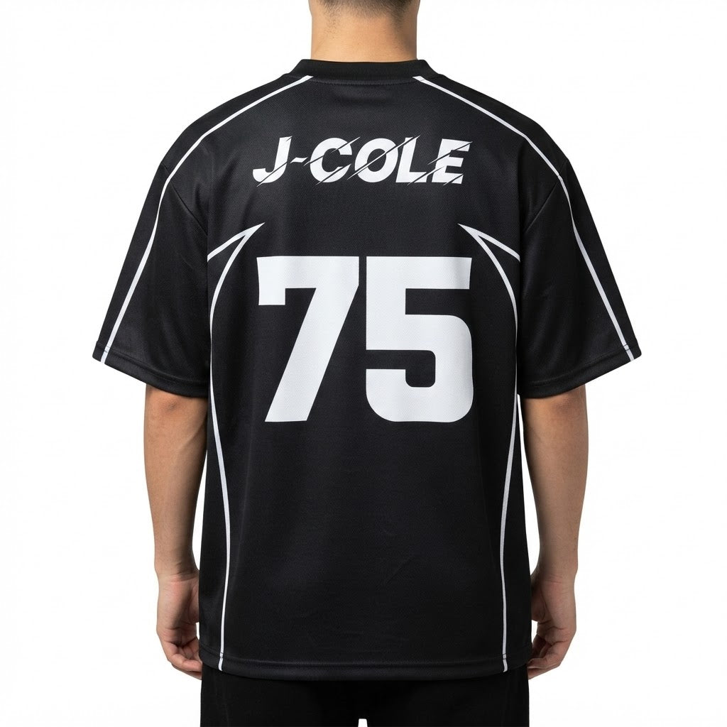 Chasing Brand "J-Cole 75" Black & White Streetwear Jersey