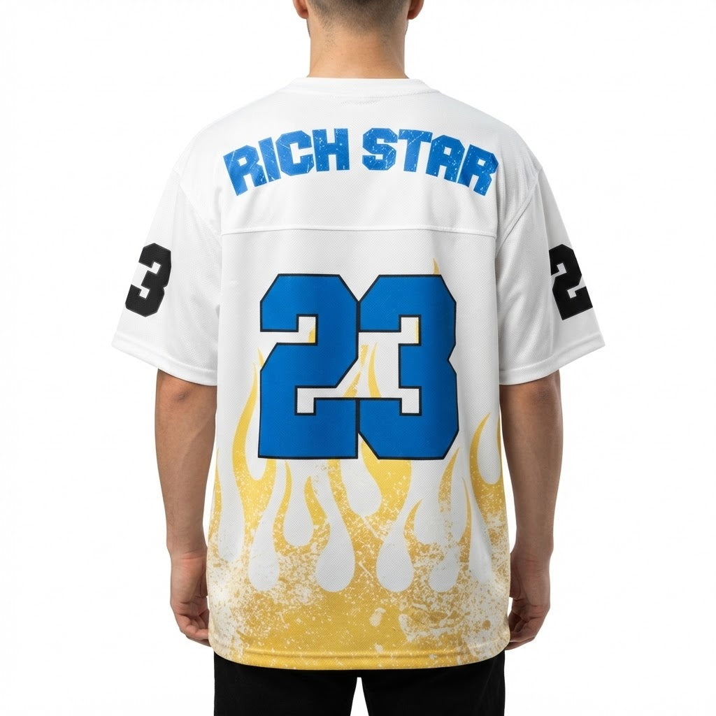 Rich Star "Flame 23" Vintage Streetwear Mesh Jersey