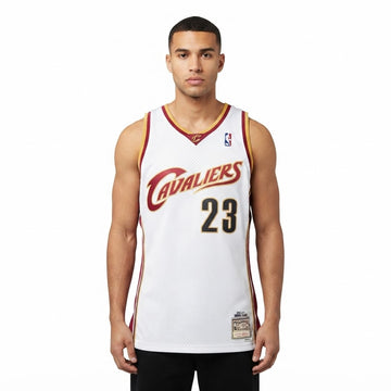Cleveland Cavaliers White Hardwood Classics Swingman Jersey (LeBron James - #23)