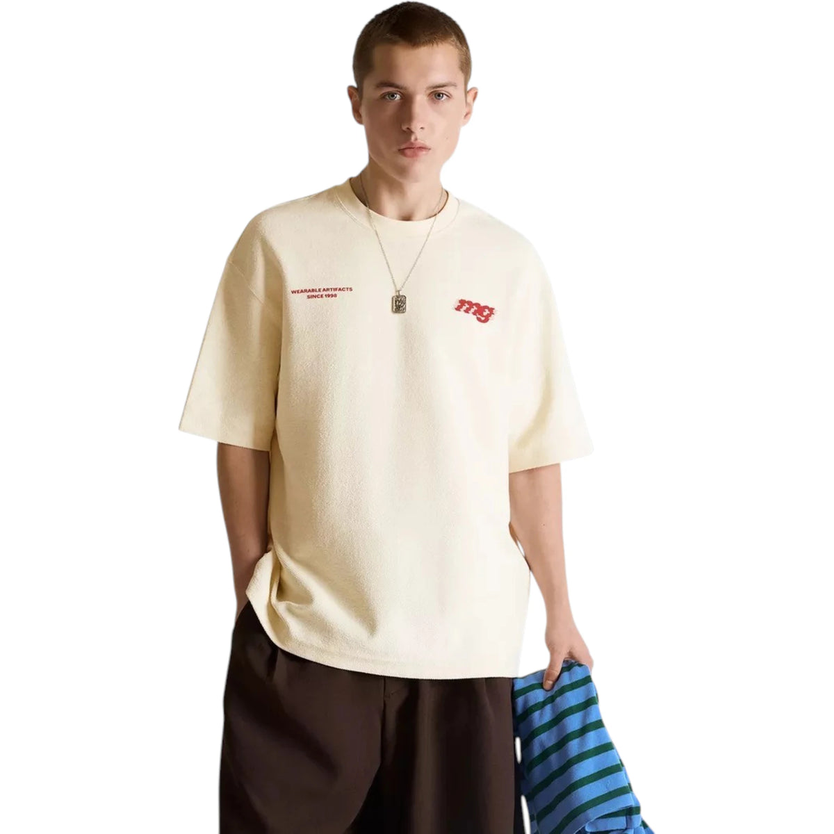 Bershka offwhite oversized tshirt