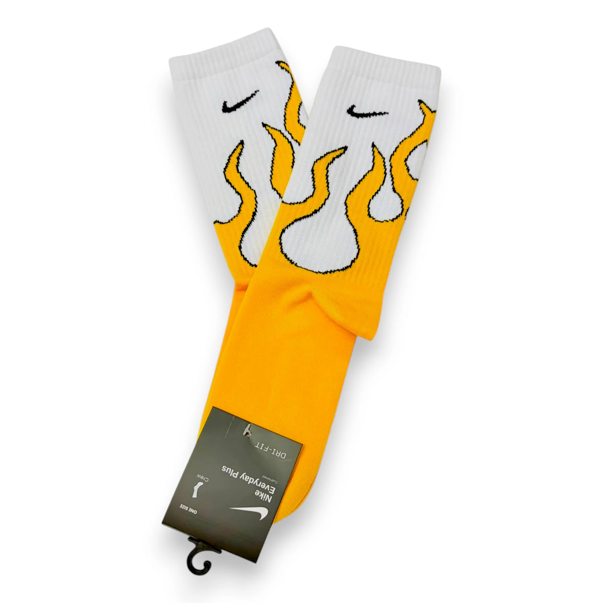 Nike Retro Fire Graphic Cushioned Athletic Socks