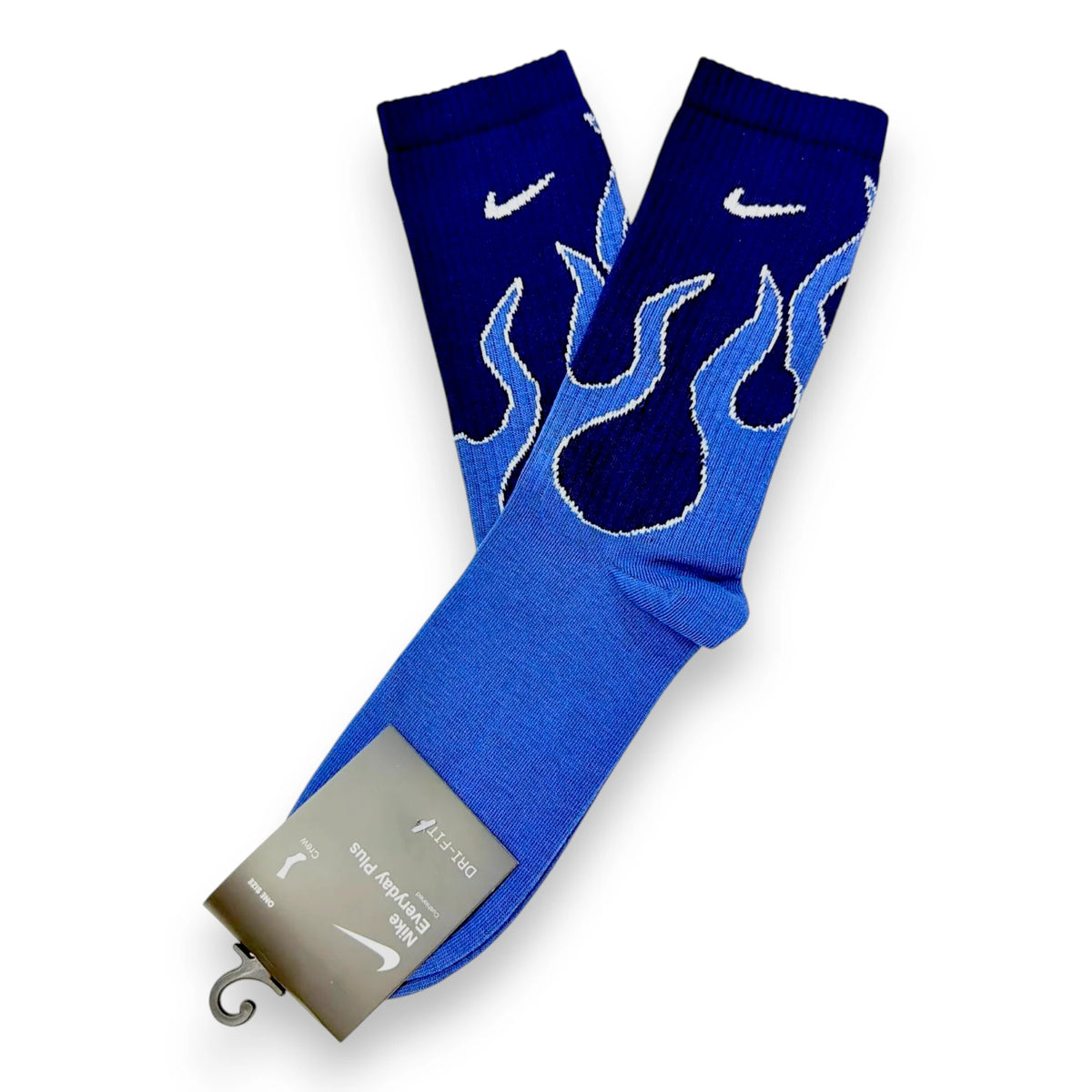 Nike Retro Fire Graphic Cushioned Athletic Socks