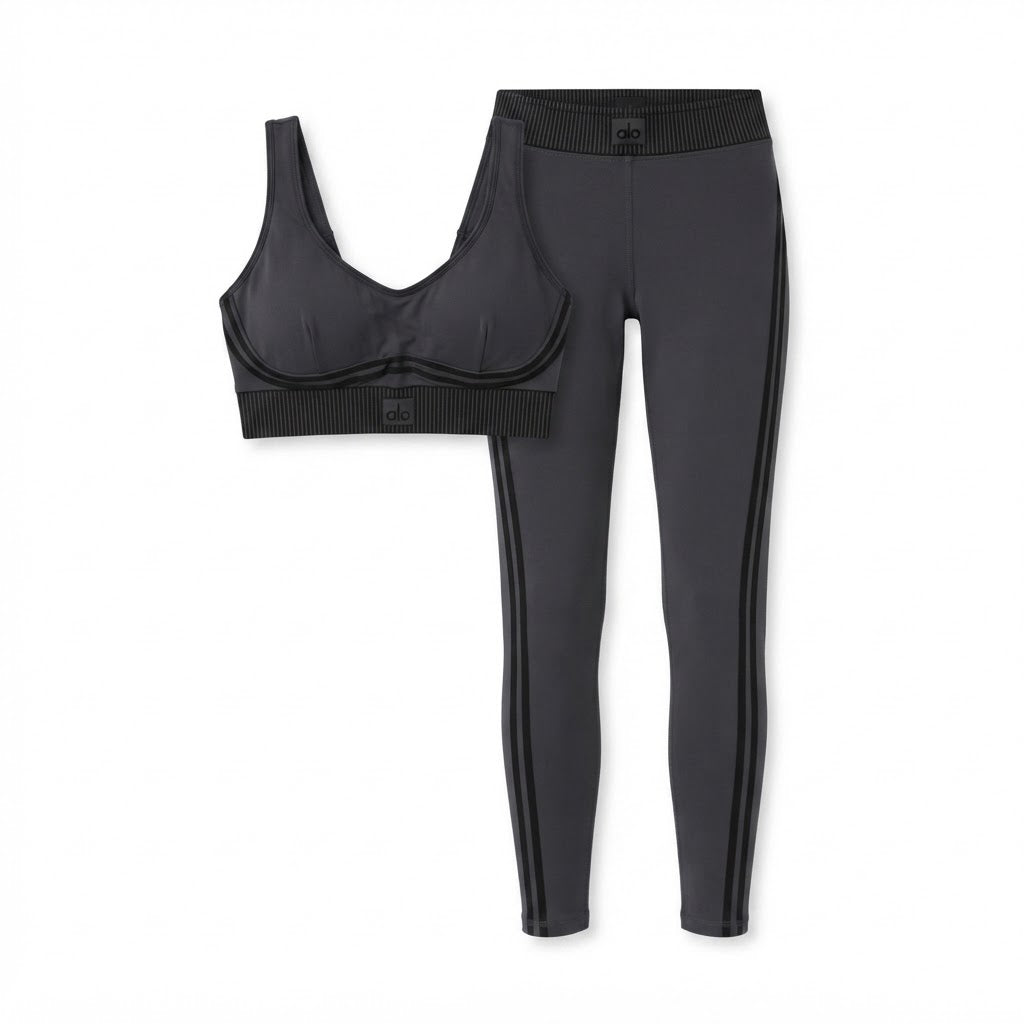 Alo Yoga Women's Airlift Intrigue Bra and High-Waist