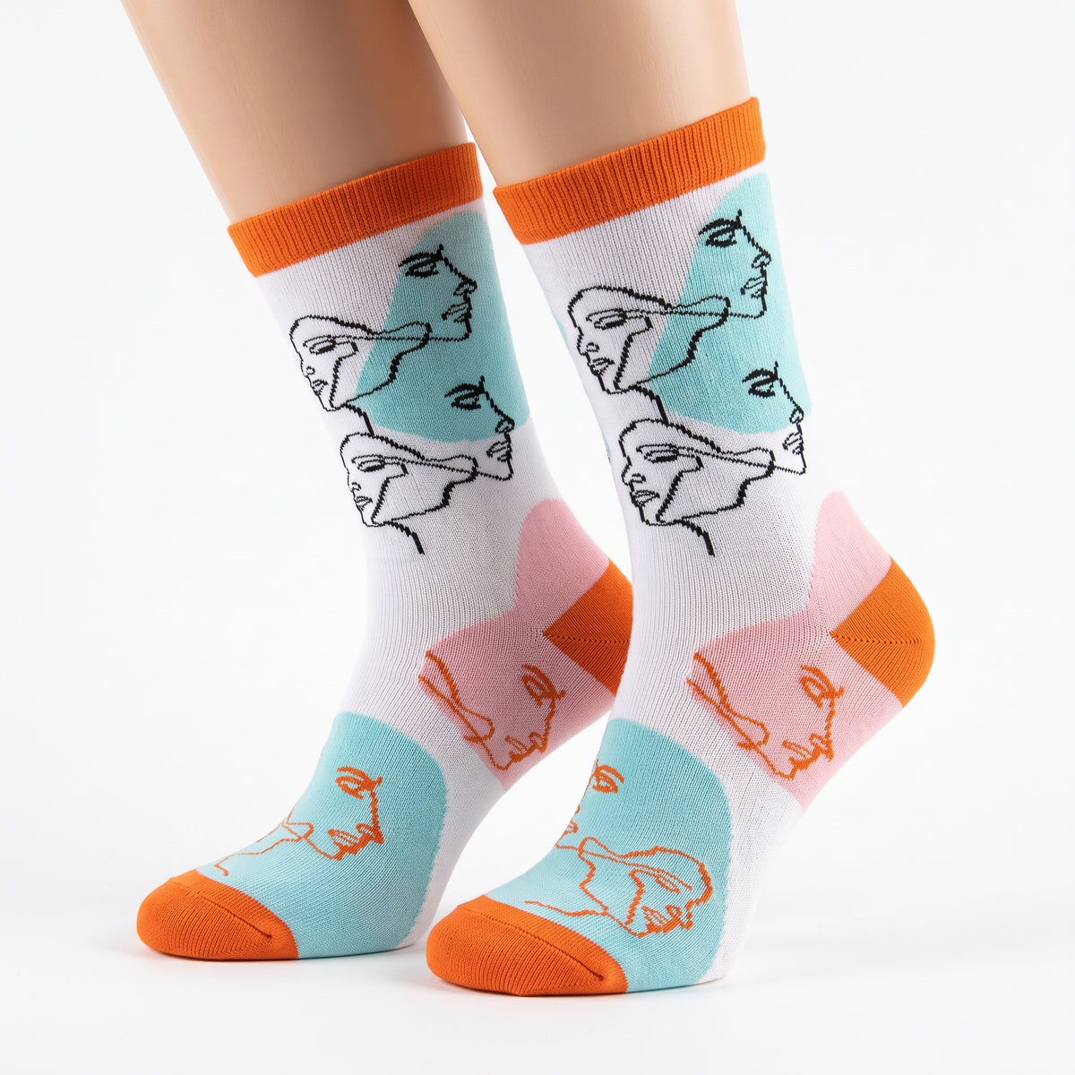 Funny Optical Illusion Chicken Legs Knee-High Socks