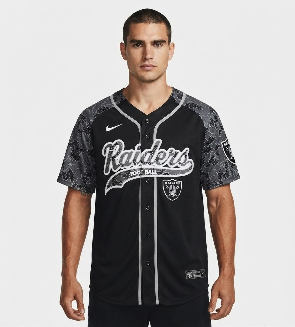 Men's Raiders graphic football jersey oversized