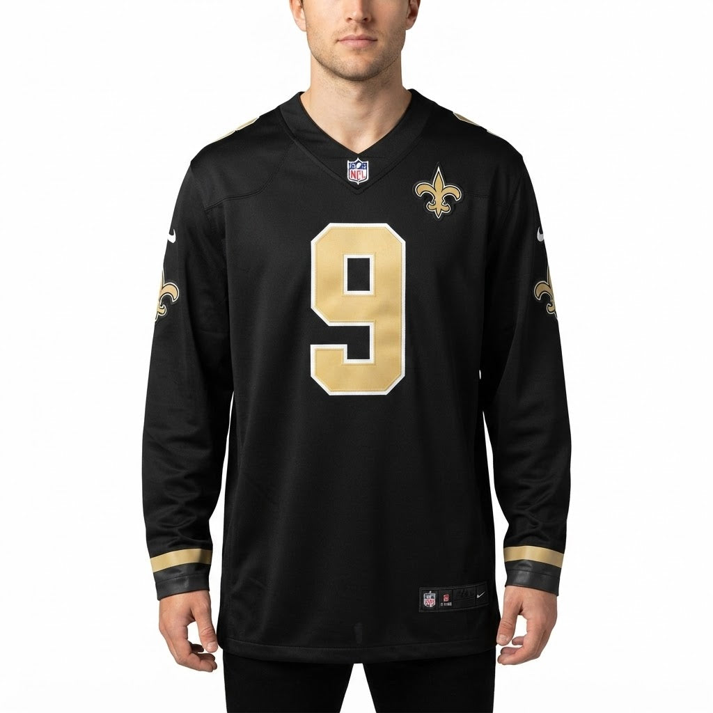 Men's long sleeves graphic american football jersey oversized
