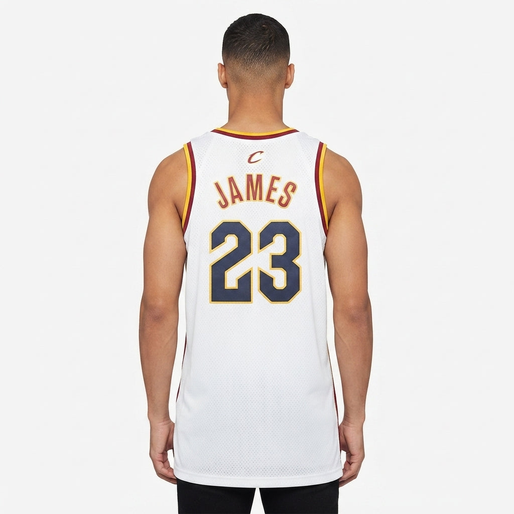 Cleveland Cavaliers White Hardwood Classics Swingman Jersey (LeBron James - #23)