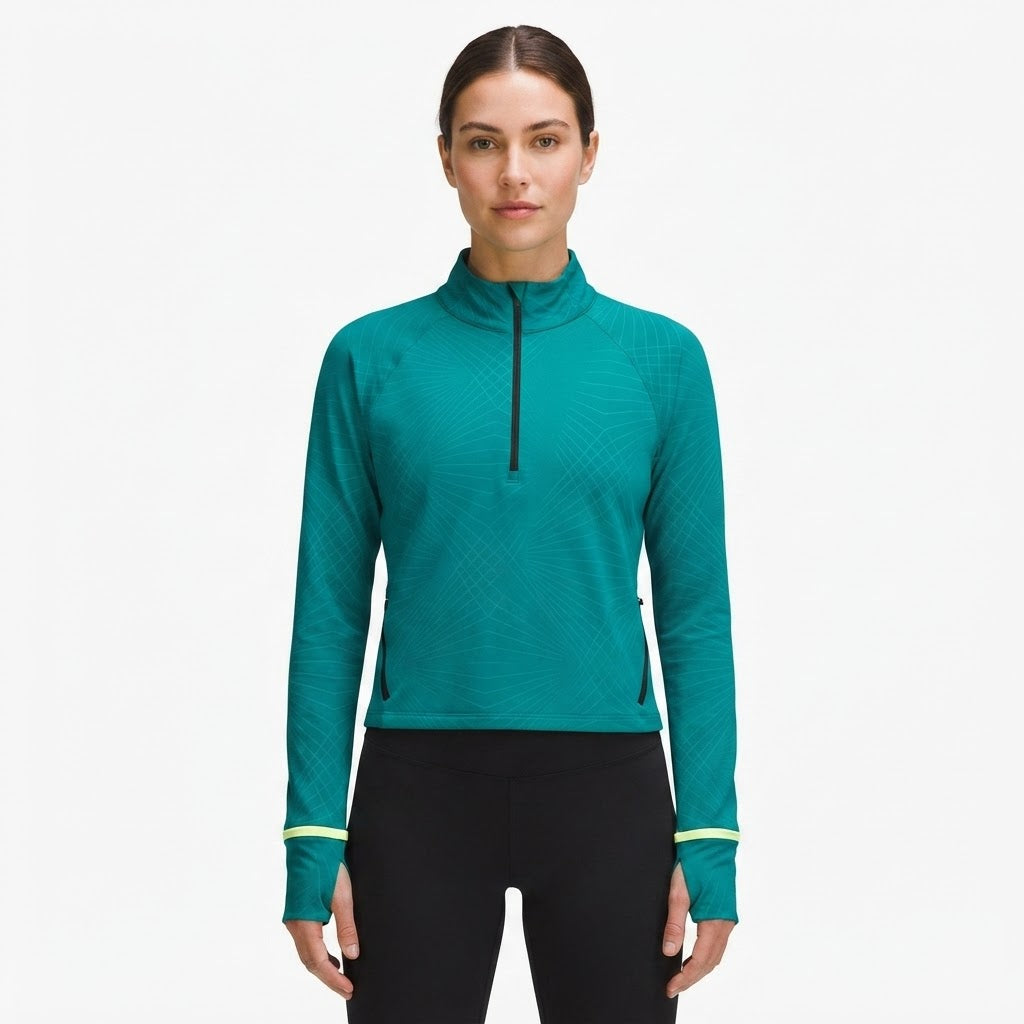 HALF-ZIP PULLOVER RUNNING TOP MOCK NECK