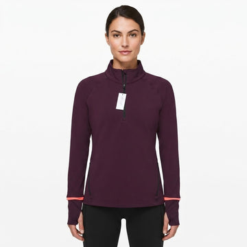 HALF-ZIP PULLOVER RUNNING TOP MOCK NECK