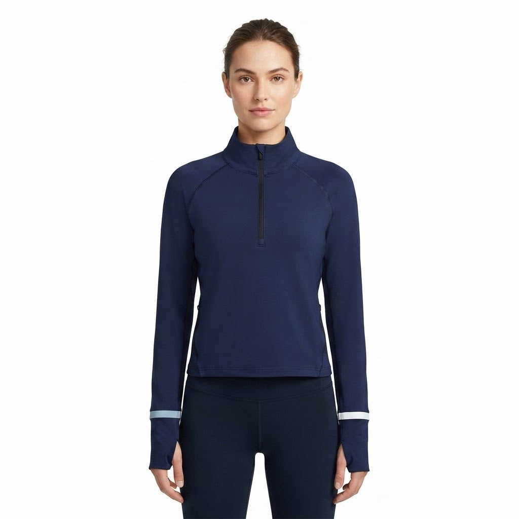 HALF-ZIP PULLOVER RUNNING TOP MOCK NECK