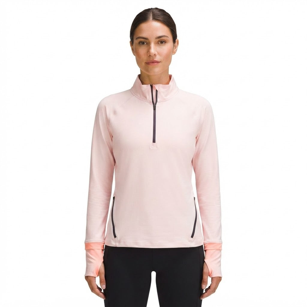 HALF-ZIP PULLOVER RUNNING TOP MOCK NECK