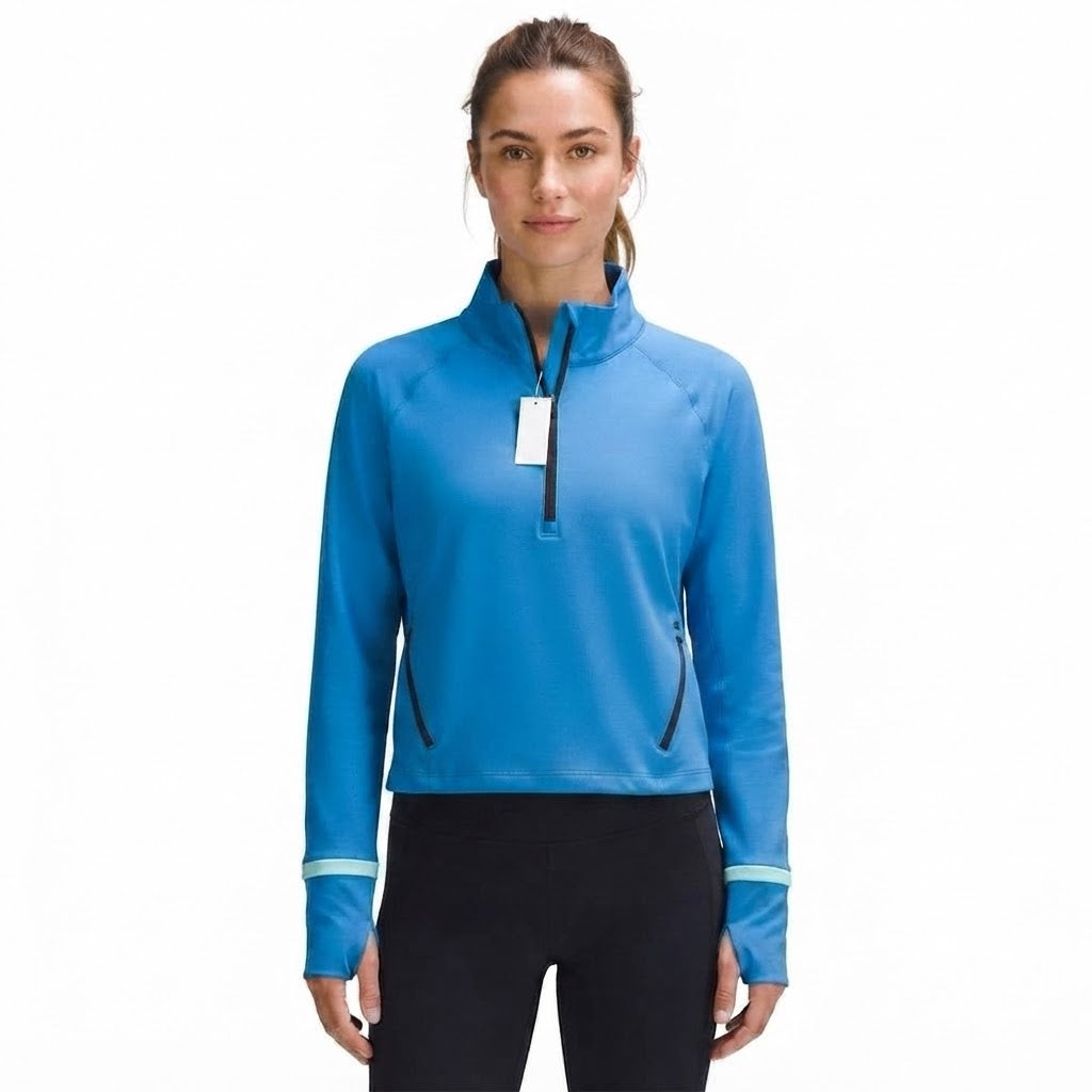 HALF-ZIP PULLOVER RUNNING TOP MOCK NECK