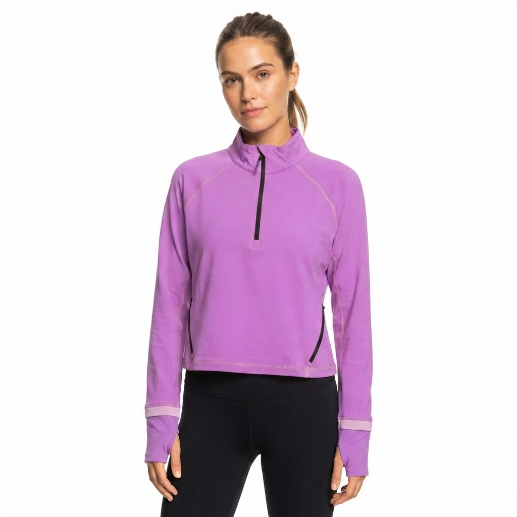 HALF-ZIP PULLOVER RUNNING TOP MOCK NECK