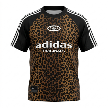 Adidas Originals Leopard-Print Raglan Statement Tee