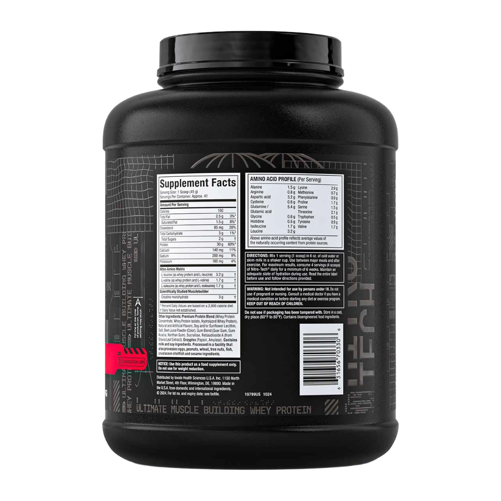 MuscleTech, NitroTech Whey Protein, 1.81 kg