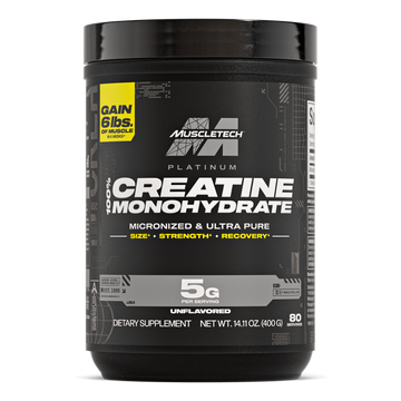MuscleTech, Platinum 100% Creatine, Unflavored, 400G, 80 Servings